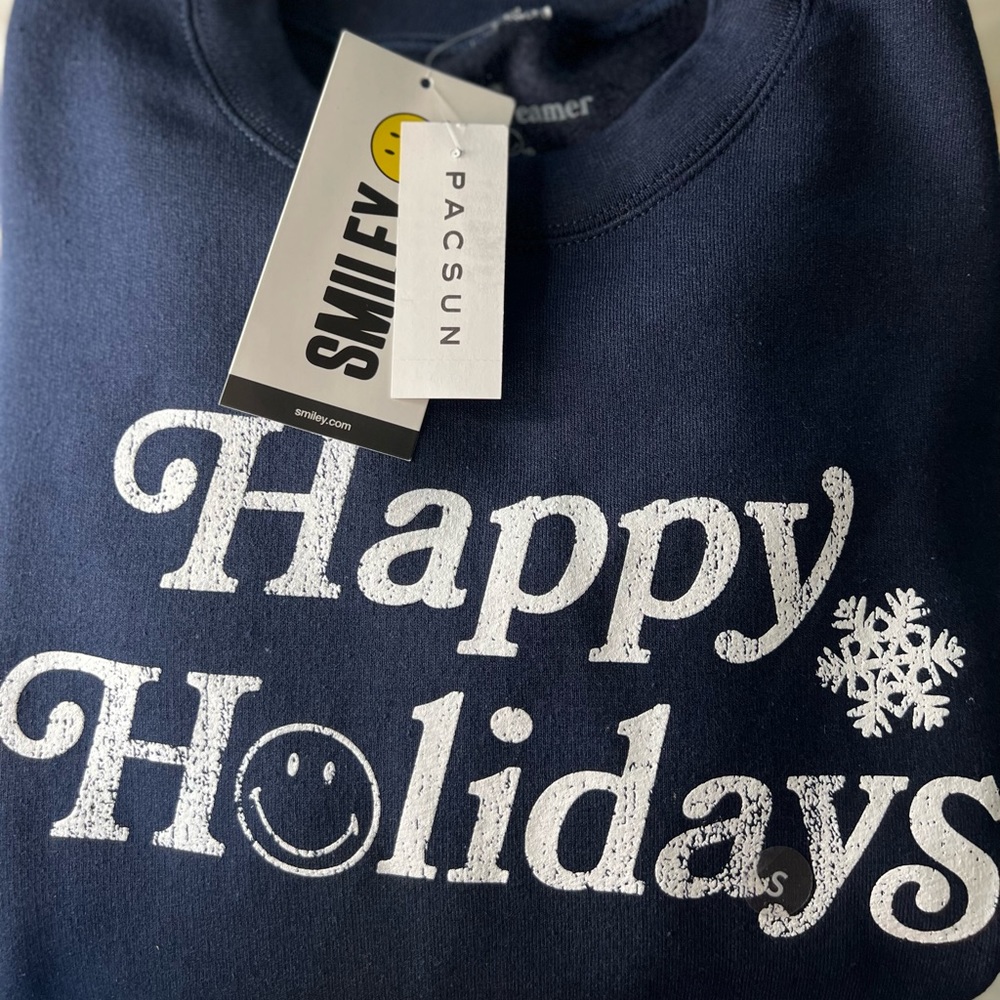 SMILEY originals “Happy Holidays” sweatshirt from Pacsun